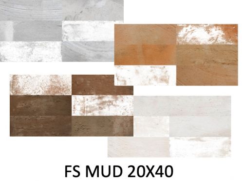 FS MUD 20x40 -Fliesen mit altem Aussehen.