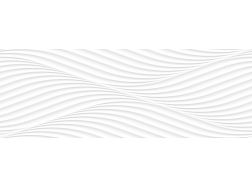 WAVES 30x100 cm - Weiße Design-Wandfliesen