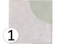 Melody Namoi Patchwork 13x13 cm - Wandfliesen, Antikoptik