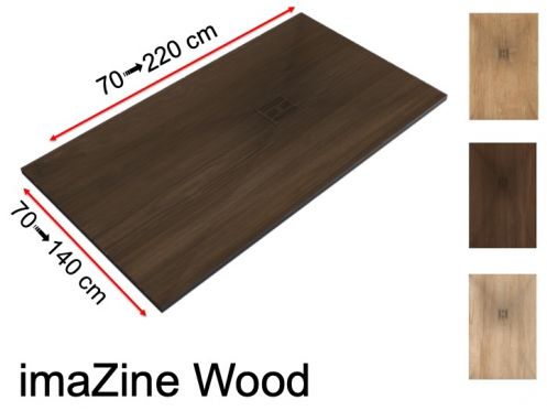Duschwanne, Digitaldruck, Holzoptik - imaZine WOOD