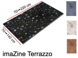 Duschwanne, Digitaldruck, terrazzo - imaZine terrazzo