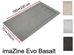 Duschwanne, Rinne, Basaltoptik - EVO BASALT