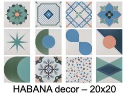 HABANA DECOR 20x20 cm - Boden- und Wandfliesen im Zementfliesen-Stil