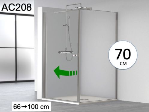 Eckduschwand, eine Pendeltr und eine feste 70 cm - AC 208