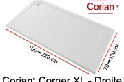 Duschwanne, rechtwinkliger Ablauf - CORIAN ® CORNER RIGHT