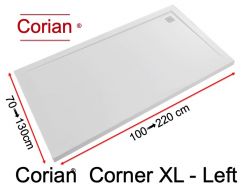 Duschwanne, Eckablauf links - CORIAN ® CORNER LEFT