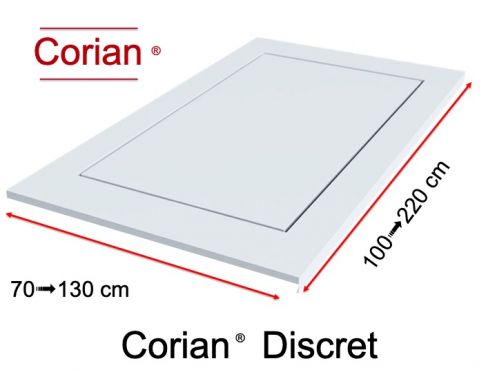 Duschwanne, diskrete Entwsserung - DISCRET CORIAN 