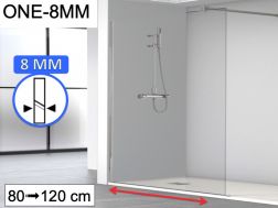 Duschwand, 8 mm Festglas - ONE-8MM
