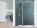 Klappbare Duschtr mit festem Glas an der Vorderseite - AC206