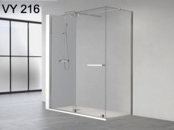 Duschabtrennung, Schiebetür, feste Seitenwand - VY216