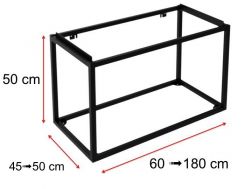 Schwarze oder weiße Stahlstruktur, für hängendes Waschbecken, nach Maß gefertigt - ATELIER ZE50
