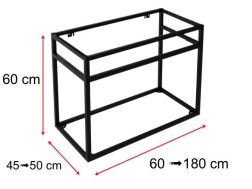 Schwarze oder weiße Stahlstruktur, für hängendes Waschbecken, nach Maß gefertigt - ATELIER ZE60