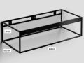 Schwarze Struktur, hngend, fr Waschbecken, Tiefe 50 cm - FRAME