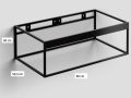 Schwarze Struktur, hngend, fr Waschbecken, Tiefe 50 cm - FRAME