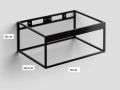 Schwarze Struktur, hngend, fr Waschbecken, Tiefe 50 cm - FRAME
