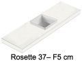 Waschbecken, wandhngend oder Arbeitsplatte, aus Mineralharz - ROSETTE 37