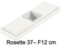 Waschbecken, wandhngend oder Arbeitsplatte, aus Mineralharz - ROSETTE 37