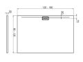 Duschwanne, Design Front Drain - ELIT