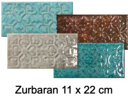 Zurbaran 11 x 22 cm - Glänzende Fliese im Art-Deco-Stil aus den Goldenen Zwanzigern