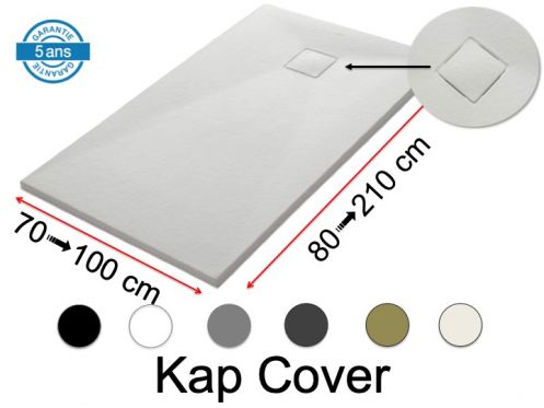 Duschwanne mit Harzablaufabdeckung - KAP CORVER
