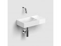VALE 38 CLOU Waschbecken 38x19 cm, Ablage rechts, integrierter Ablauf