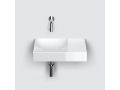 Waschbecken, 38x19 cm, Ablage rechts, Wandarmatur - VALE 38
