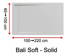 Duschwanne, Ablauf, aus Mineralharz, Solid Surface - BALI