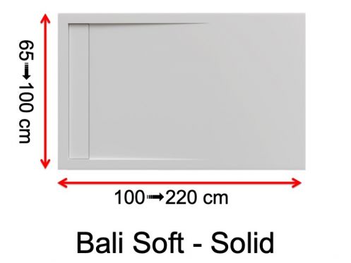 Duschwanne, Ablauf, aus Mineralharz, Solid Surface - BALI