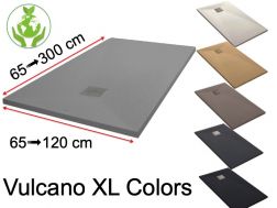 Duschwannen aus Acrystone®-Harz, nach Maß oder zuschneidbar - VULCANO XL Colors - 120 cm
