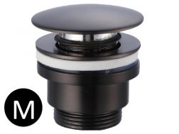 Push-Up Ablaufventil Waschbecken Schwarz Matt