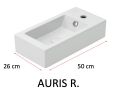 Waschtisch, 50x26 cm, Armatur rechts - Auris right