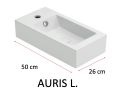 Waschtisch, 50 x 26 cm, Armatur links - Auris left
