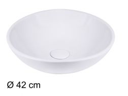Waschbecken Ø 40 cm, weiße Keramik - TREND 415