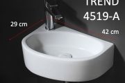 Waschbecken, 42x29 cm, Armatur links - AVO-A left