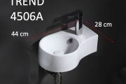 Waschtisch, 44x28 cm, Armatur rechts - TREND 4506A rechts
