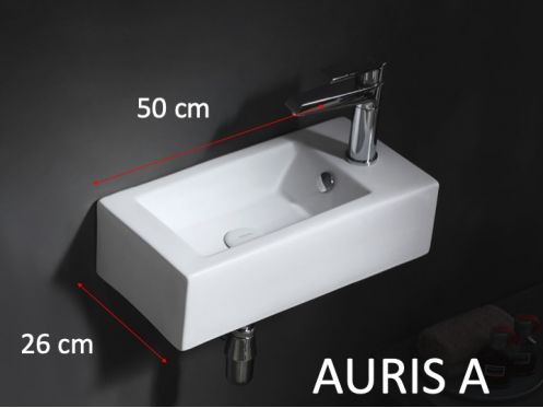Waschtisch, 50x26 cm, Armatur rechts - Auris right