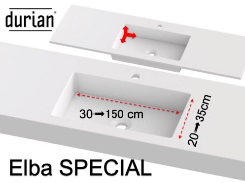 Waschtischplatte, Mineralwerkstoff Durian - ELBA SPECIAL
