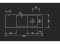 Wandwaschbecken 48x16,5cm Weies Resin, ultra-schmal, ohne berlauf | MUNICH 48 DROITE