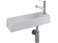 Waschbecken, 17 x 48 cm, Wasserhahn rechts - RECTO 48 A