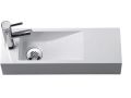 Waschbecken, 17 x 48 cm, Hahn links - RECTO 48 B