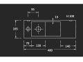 Waschbecken, 17 x 48 cm, Hahn links - RECTO 48 B