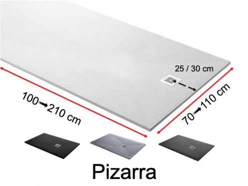 Duschwanne nach Mass, extra flach - PIZARRA