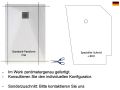 Zugeschnitten Premium-Duschwanne aus Mineralharz - EVEREST