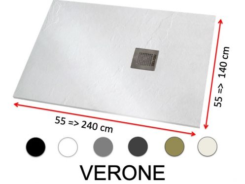 Duschwanne, klein, aus Mineralharz - VERONE 60