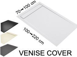Duschwanne, abtropfen lassen, aus Mineralharz - VENISE COVER 140