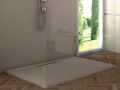 Extra-flache Duschwanne mit seitlichem Ablauf und Rinnenablauf PALERMO