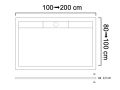 Duschwanne seitliche Evakuierung, 100 cm mit Rinne - PALERMO