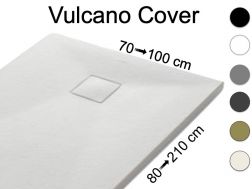 Duschwanne mit Harzablaufabdeckung - VULCANO COVER 125