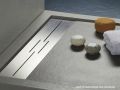 Duschwanne, Dachrinne, Acrystone-Harz - VULCANO SIDE INOX 200