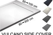Duschwanne, Dachrinne, Acrystone®-Harz - VULCANO SIDE COVER 180